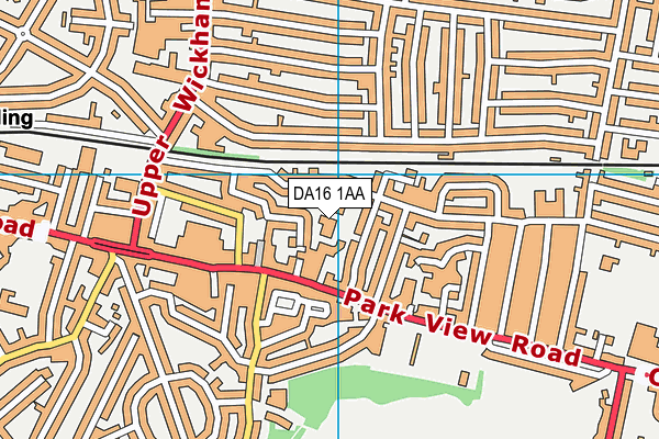 DA16 1AA map - OS VectorMap District (Ordnance Survey)