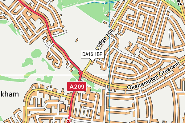 DA16 1BP map - OS VectorMap District (Ordnance Survey)