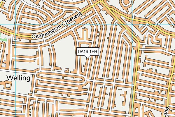 DA16 1EH map - OS VectorMap District (Ordnance Survey)