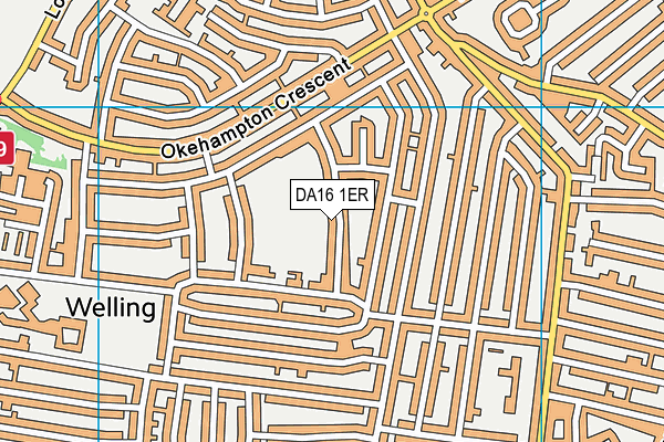 DA16 1ER map - OS VectorMap District (Ordnance Survey)