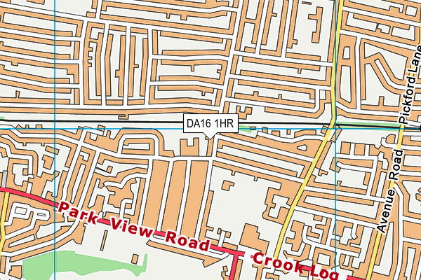 DA16 1HR map - OS VectorMap District (Ordnance Survey)