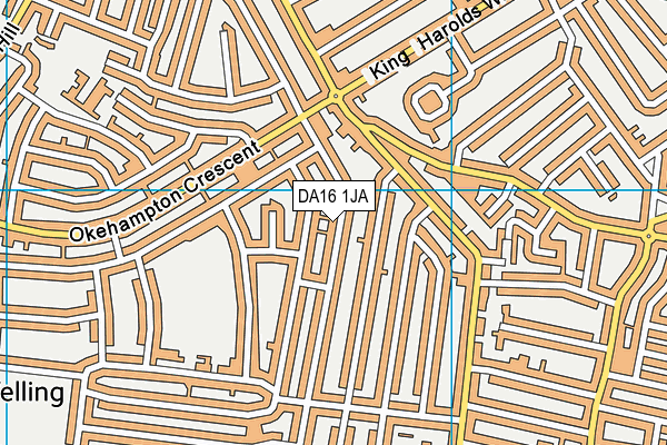 DA16 1JA map - OS VectorMap District (Ordnance Survey)