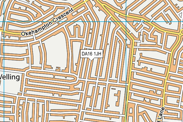 DA16 1JH map - OS VectorMap District (Ordnance Survey)