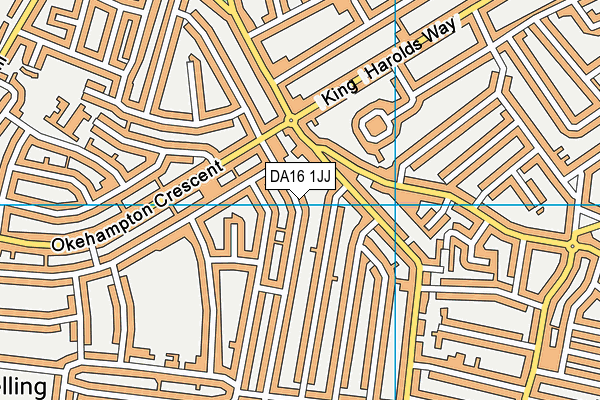 DA16 1JJ map - OS VectorMap District (Ordnance Survey)