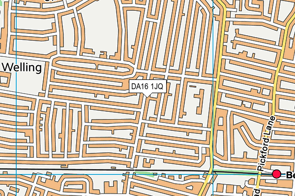 DA16 1JQ map - OS VectorMap District (Ordnance Survey)