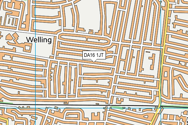 DA16 1JT map - OS VectorMap District (Ordnance Survey)