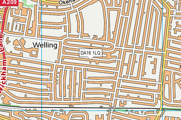 DA16 1LQ map - OS VectorMap District (Ordnance Survey)