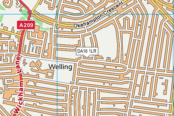 DA16 1LR map - OS VectorMap District (Ordnance Survey)
