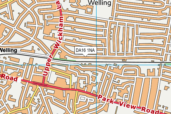 DA16 1NA map - OS VectorMap District (Ordnance Survey)