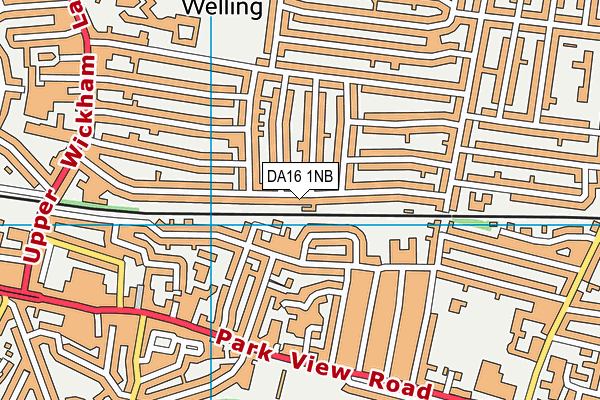 DA16 1NB map - OS VectorMap District (Ordnance Survey)