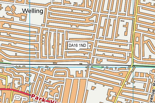 DA16 1ND map - OS VectorMap District (Ordnance Survey)