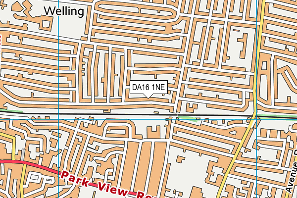 DA16 1NE map - OS VectorMap District (Ordnance Survey)