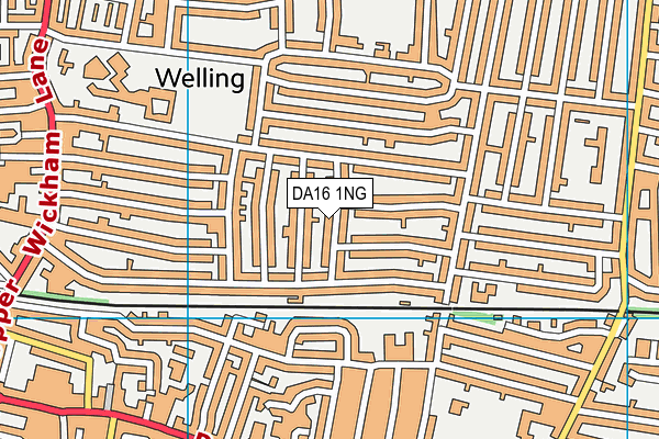 DA16 1NG map - OS VectorMap District (Ordnance Survey)