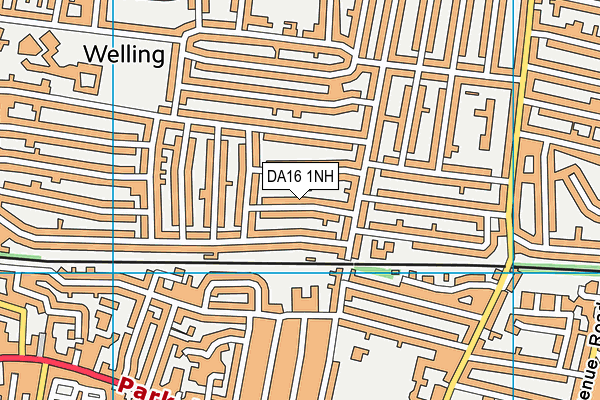 DA16 1NH map - OS VectorMap District (Ordnance Survey)