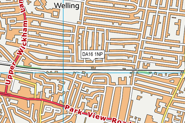 DA16 1NP map - OS VectorMap District (Ordnance Survey)