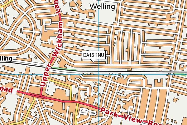 DA16 1NU map - OS VectorMap District (Ordnance Survey)