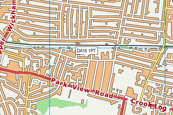 DA16 1PT map - OS VectorMap District (Ordnance Survey)