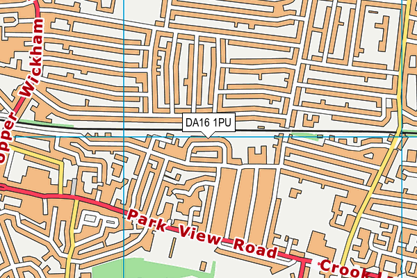 DA16 1PU map - OS VectorMap District (Ordnance Survey)
