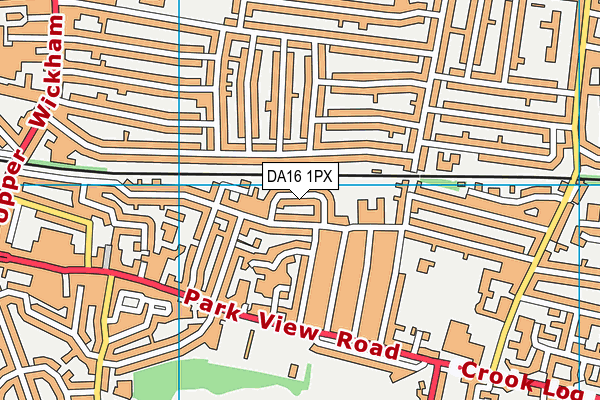 DA16 1PX map - OS VectorMap District (Ordnance Survey)