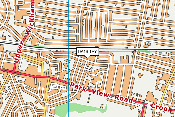 DA16 1PY map - OS VectorMap District (Ordnance Survey)