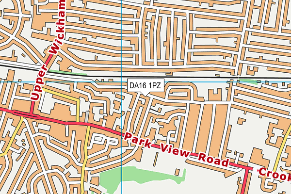 DA16 1PZ map - OS VectorMap District (Ordnance Survey)