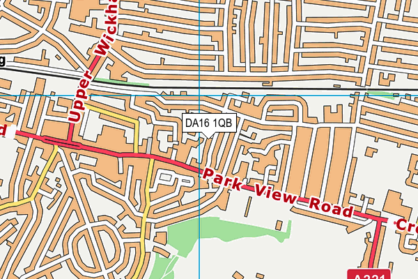 DA16 1QB map - OS VectorMap District (Ordnance Survey)