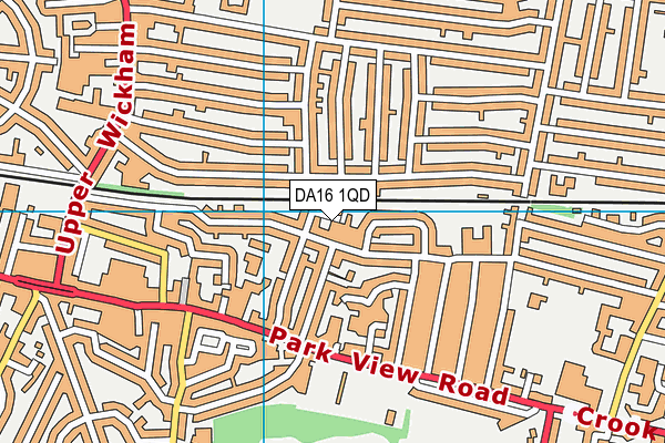 DA16 1QD map - OS VectorMap District (Ordnance Survey)