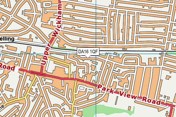 DA16 1QF map - OS VectorMap District (Ordnance Survey)