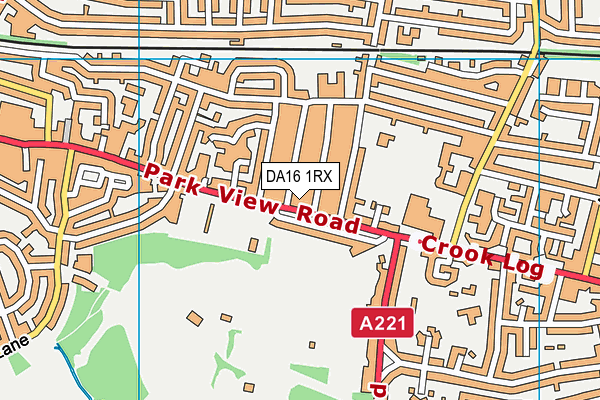 DA16 1RX map - OS VectorMap District (Ordnance Survey)