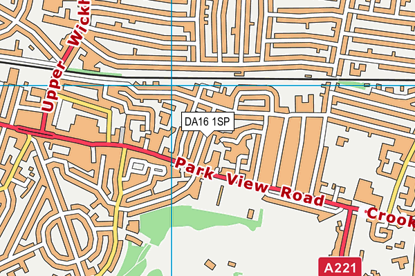 DA16 1SP map - OS VectorMap District (Ordnance Survey)