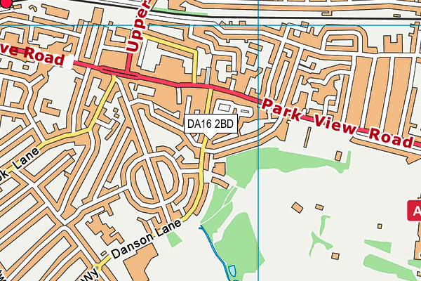 DA16 2BD map - OS VectorMap District (Ordnance Survey)