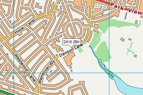 DA16 2BH map - OS VectorMap District (Ordnance Survey)