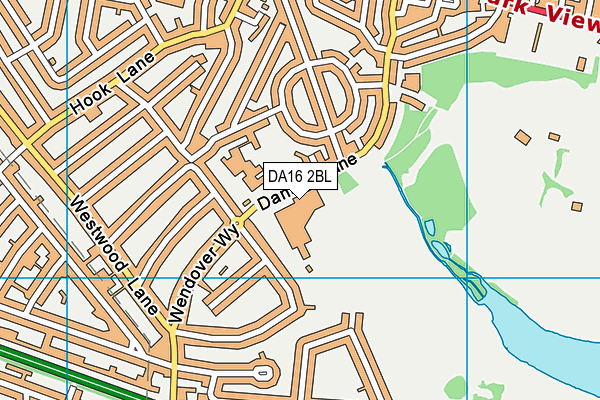 Bexley Grammar School map (DA16 2BL) - OS VectorMap District (Ordnance Survey)