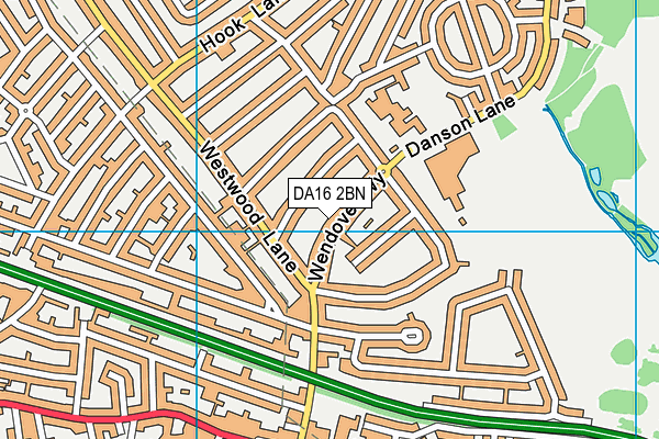 DA16 2BN map - OS VectorMap District (Ordnance Survey)