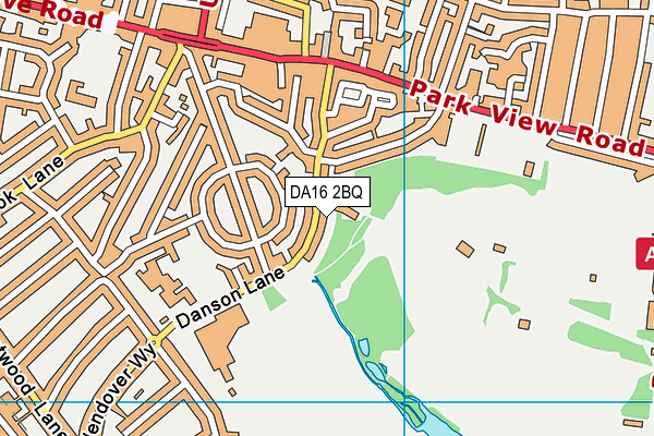 DA16 2BQ map - OS VectorMap District (Ordnance Survey)