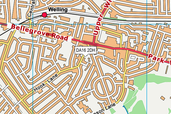 DA16 2DH map - OS VectorMap District (Ordnance Survey)