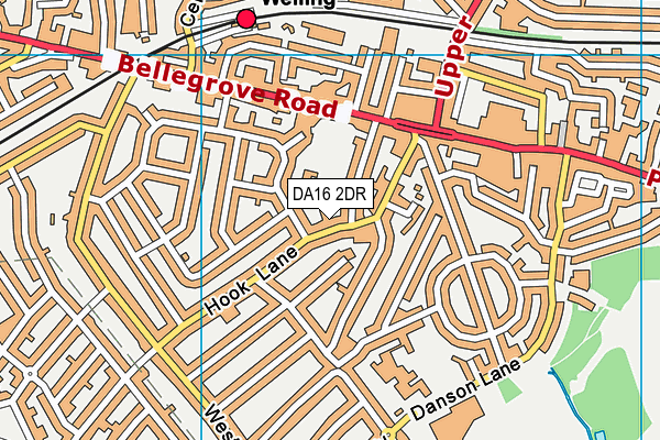 DA16 2DR map - OS VectorMap District (Ordnance Survey)