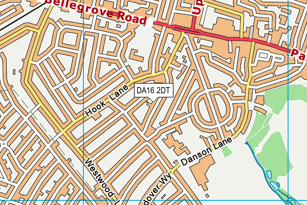 DA16 2DT map - OS VectorMap District (Ordnance Survey)