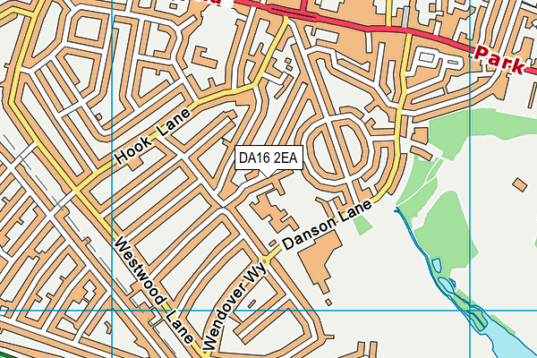 DA16 2EA map - OS VectorMap District (Ordnance Survey)