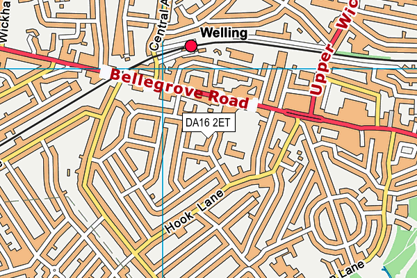 Hook Lane Primary School map (DA16 2ET) - OS VectorMap District (Ordnance Survey)