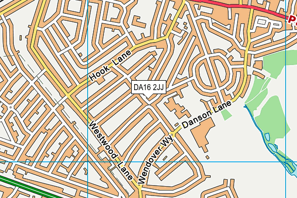 DA16 2JJ map - OS VectorMap District (Ordnance Survey)