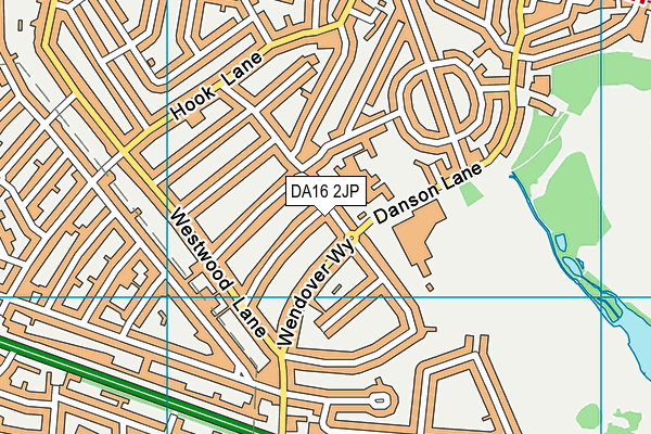 DA16 2JP map - OS VectorMap District (Ordnance Survey)