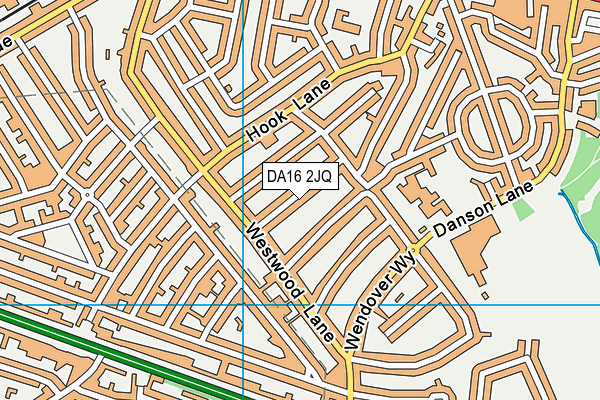 DA16 2JQ map - OS VectorMap District (Ordnance Survey)