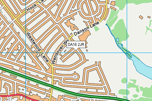 DA16 2JR map - OS VectorMap District (Ordnance Survey)