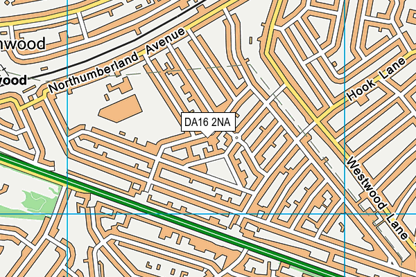 DA16 2NA map - OS VectorMap District (Ordnance Survey)