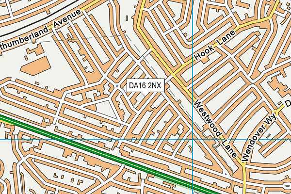 DA16 2NX map - OS VectorMap District (Ordnance Survey)