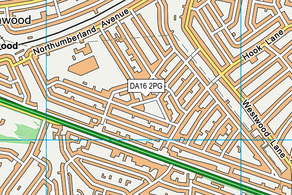 DA16 2PG map - OS VectorMap District (Ordnance Survey)