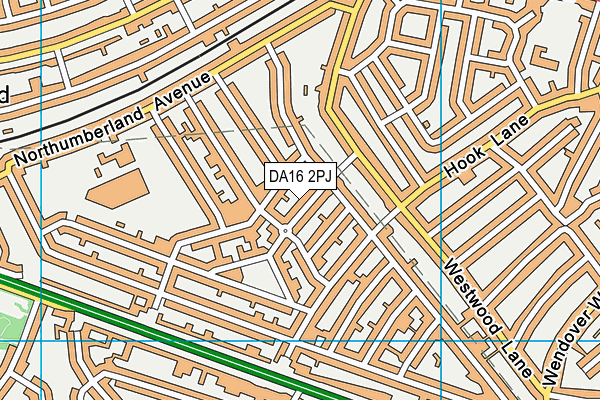 DA16 2PJ map - OS VectorMap District (Ordnance Survey)