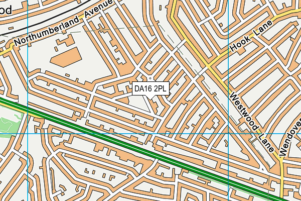 DA16 2PL map - OS VectorMap District (Ordnance Survey)