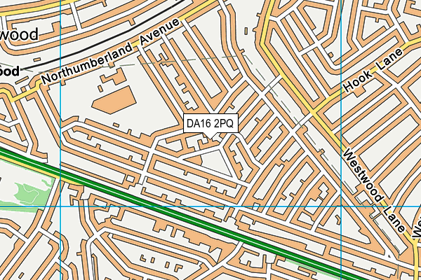 DA16 2PQ map - OS VectorMap District (Ordnance Survey)